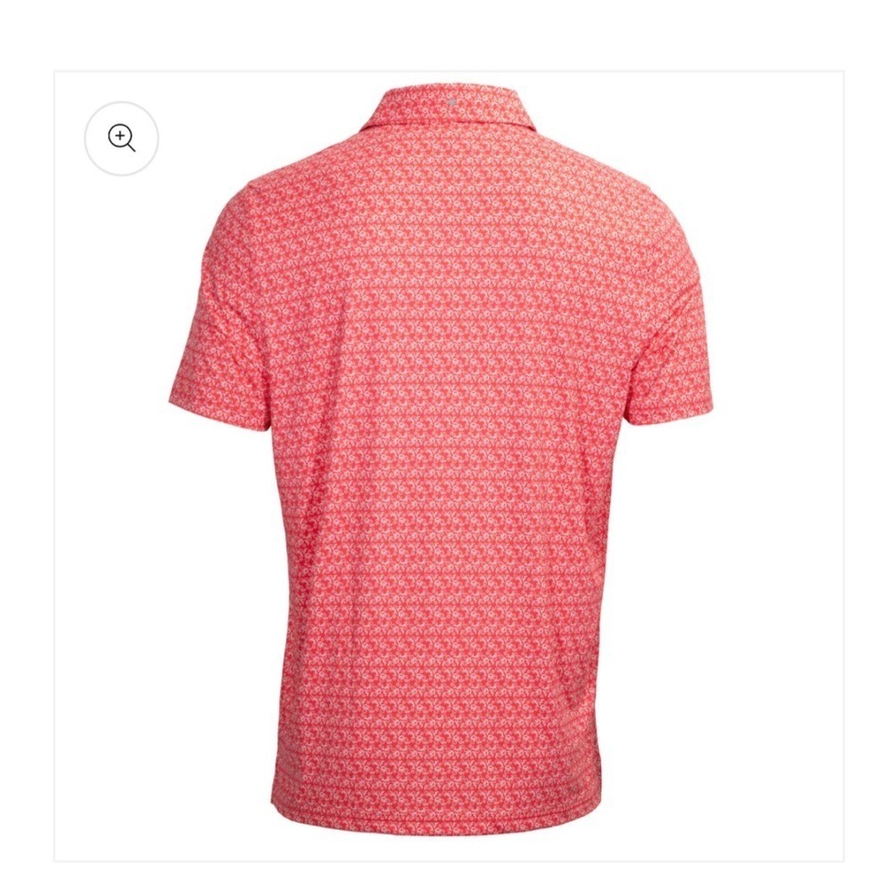 1764 Men's Gear Up Bicycles Red/Hibiscus Golf Polo Shirt - XL - Picture 2 of 10